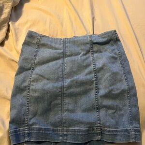 Jolt Light Blue Denim Mini Skirt